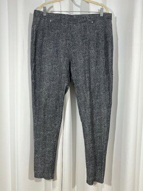 MICHAEL Michael Kors Women's 2X Animal Print Stretch Pull On Pants Slim Leg